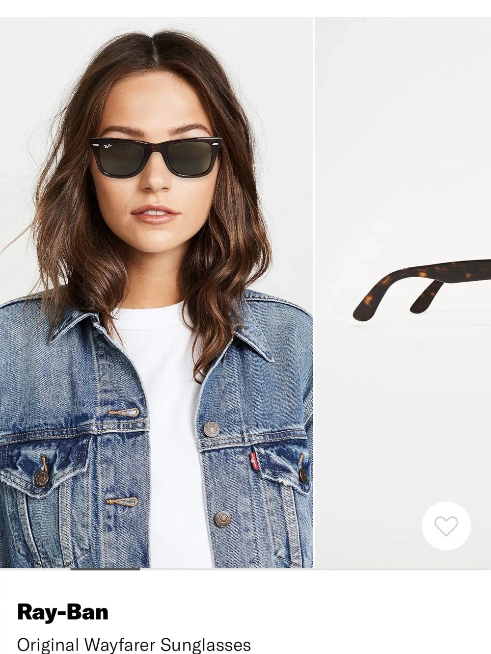 Ray-Ban Tortoiseshell Wayfarer Sunglasses with Green Lenses